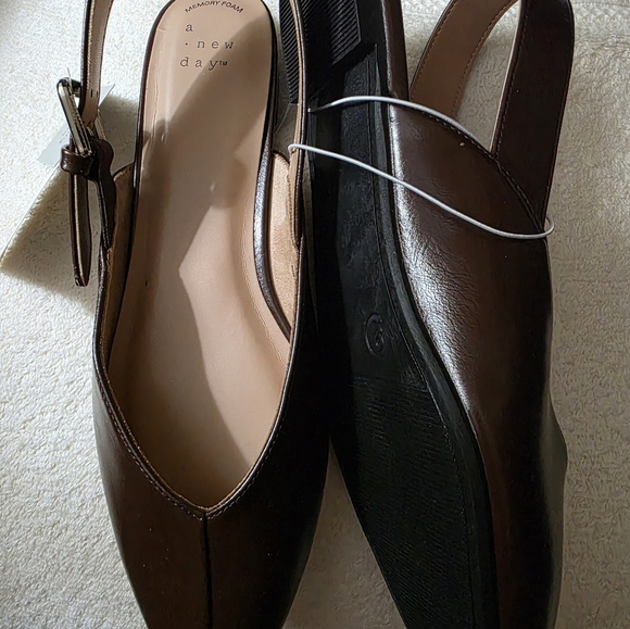 A New Day Women's Brown Slingback Flats - Picture 2 of 4